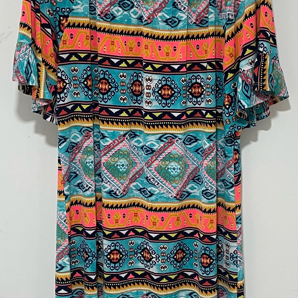 Colorful Geometric Pattern Dress/Tunic